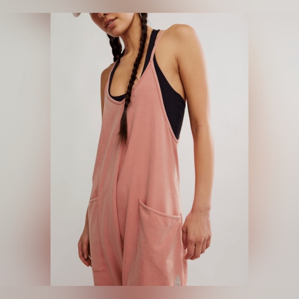 NWT Free People FP Movement Hot Shot Onesie - Petal Pink - Medium - Picture 8 of 11